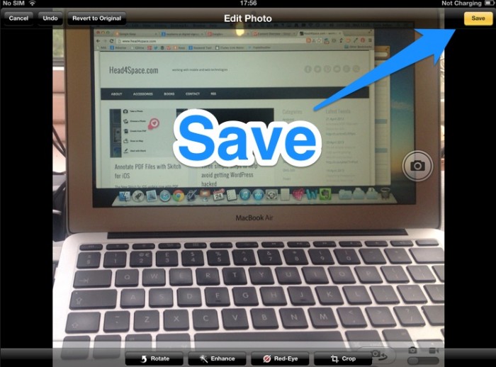 How to crop a photo on an iPad HEAD4SPACE